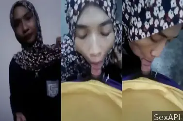Jilbab Cantik Emut Kontol Pacar Indo
